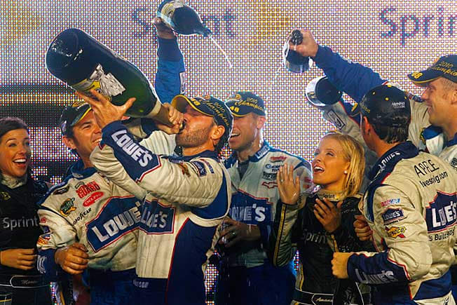 Jimmie Johnson is almost a lock to take his sixth championship swig of bubbly at Homestead.
